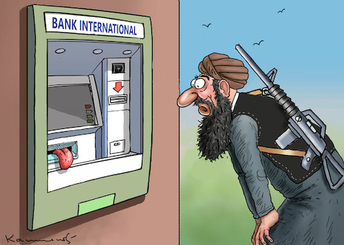 Cartoon: TALIBAN BEKOMMT KEIN GELD (medium) by marian kamensky tagged vormarsch,evakuation,der,taliban,bekommt,kein,geld,xi,jinping,in,kabul,vormarsch,evakuation,der,taliban,bekommt,kein,geld,xi,jinping,in,kabul