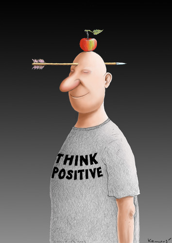 Cartoon: Think positive... (medium) by marian kamensky tagged humor,positiv,negativ,psyche,gedanken,glück,freue