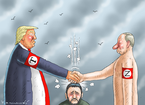 Cartoon: UKRAINE FRIEDENSGESPRÄCHE (medium) by marian kamensky tagged musk,trump,zuckerberg,bezos,felon,and,elon,in,panama,inauguratin,ukraine,friedensgespräche,musk,trump,zuckerberg,bezos,felon,and,elon,in,panama,inauguratin,ukraine,friedensgespräche