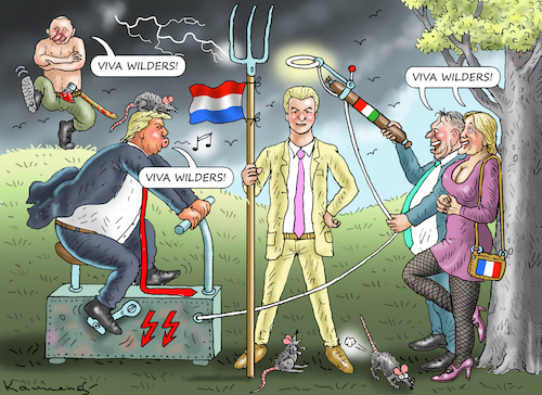 Cartoon: VIVA WILDERS! (medium) by marian kamensky tagged viva,wilders,holland,wahlen,rechtspopulismus,viva,wilders,holland,wahlen,rechtspopulismus