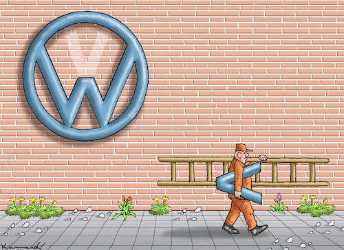 Cartoon: VOLKSWAGEN NUR NOCH WAGEN (medium) by marian kamensky tagged volkswagen,ist,jetzt,nur,noch,wagen,volkswagen,ist,jetzt,nur,noch,wagen