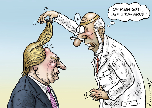 Cartoon: ZIKA KRANKER DONALD TRUMP (medium) by marian kamensky tagged eu,flüchtlinge,asyl,politik,willkommenskultur,terrorismus,heidenau,horst,seehofer,bayern,eu,flüchtlinge,asyl,politik,willkommenskultur,terrorismus,heidenau,horst,seehofer,bayern