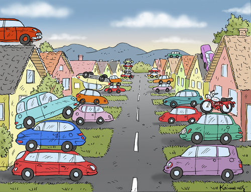 Cartoon: Zu viele Autos (medium) by marian kamensky tagged auto,strassenverkerhr,stau,auto,strassenverkerhr,stau