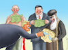 Cartoon: 3x NOBELPREIS! (small) by marian kamensky tagged nadelöhr,wieder,frei,trump,iran,hormus