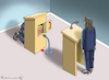 Cartoon: ABC-TV-DUELL HARRIS VS. TRUMP (small) by marian kamensky tagged abc,tv,duell,harris,vs,trump