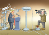 Cartoon: DAS NÄCHSTE TV-DUELL (small) by marian kamensky tagged us,wahlen,joe,biden,trump,corona,bob,woodward,harris,pence