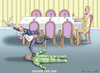Cartoon: DINNER FOR ONE (small) by marian kamensky tagged bundeshaushalt,2024,scholz,merz,ampel,dinner,for,one