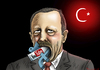 Cartoon: Erdogan hat Stimme verloren (small) by marian kamensky tagged erdogan,türkei,korruption,twitterverbot,internet,youtube,verbot,stimme,weg