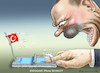 Cartoon: ERDOGANS iPhone BOYKOTT (small) by marian kamensky tagged trump,versus,erdogan,lira,türkei,sanktionen,erdogans,iphone,boykott