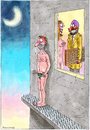 Cartoon: Fakir Husband (small) by marian kamensky tagged humor,schwarzer,inder,fakir,nagelbrett,untreue,sex,erwischt
