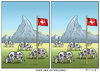 Cartoon: FINDE DEN UNTERSCHIED (small) by marian kamensky tagged schweiz,rechtspopulismus,wahlen
