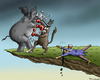 Cartoon: Fiscal cliff (small) by marian kamensky tagged usa,haushaltsdefizit,tea,party,obama,care,republikaner,staatspleite