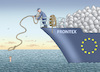 Cartoon: FRONTEX (small) by marian kamensky tagged frontex,eu,aussengrenze