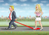 Cartoon: FRÜHLING MIT PORNO STORMY (small) by marian kamensky tagged trump porn scandal sex stephanie clifford stormy daniels corruption
