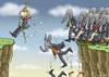 Cartoon: FÜHRER TRUMP (small) by marian kamensky tagged obama,trump,präsidentenwahlen,usa,baba,vanga,republikaner,demokraten,faschismus