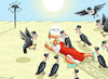 Cartoon: HEILIGE DURST (small) by marian kamensky tagged strasse,von,hormus,wieder,gesperrt,no,pershings,for,merz,tomahawks