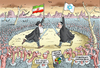 Cartoon: Israel vs Iran in Armageddon (small) by marian kamensky tagged iran,israel,krieg
