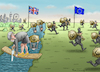 Cartoon: KAPITALFLUCHT (small) by marian kamensky tagged brexit,theresa,may,england,eu,schottland,weicher,wahlen,boris,johnson
