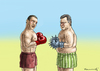 Cartoon: Klitschko vs Janukowitsch (small) by marian kamensky tagged vitali,klitsccko,ukraine,janukowitsch,demokratie,gewalt,bürgerkrieg