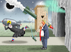 Cartoon: KNAPP DANEBEN IN FORDO (small) by marian kamensky tagged humanitarian,aid,netanyahu,gaza,hamas,un,ghf,bunker,buster,in,fordo,irans,verbündete