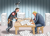 Cartoon: LEHRER MUSK (small) by marian kamensky tagged musk,trump,zuckerberg,bezos,felon,and,elon,in,panama,inauguratin