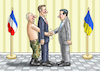 Cartoon: MACRON TRIFFT SELENSKYJ (small) by marian kamensky tagged macron,trifft,selenskyj