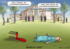 Cartoon: MERKELS ZUSAMMENBRUCH (small) by marian kamensky tagged bayreuth,merkel,zusammenbruch,wagner