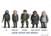 Cartoon: NEUE ACHSE DES BÖSEN (small) by marian kamensky tagged lokführerstreik,db,streik,gdl,weselsky,achse,des,bösen