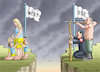 Cartoon: OST GEGEN WEST (small) by marian kamensky tagged putins,bescherung,ukraine,provokation,swift,nato,osterweiterung