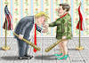 Cartoon: TRUMP BESUCHT SZYDLO IN POLEN (small) by marian kamensky tagged trump besucht szydlo in polen