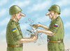 Cartoon: WAFFENRUHE (small) by marian kamensky tagged ukraine,konflikt,minsk,putin,poroschenko,waffenruhemerkel,hollande