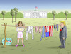 Cartoon: WARUM MELANIA UMZIEHT (small) by marian kamensky tagged obama,trump,präsidentenwahlen,usa,baba,vanga,republikaner,inauguration,demokraten,fbi,james,comey,melania,wikileaks,faschismus