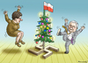 Cartoon: WEIHNACHTEN IN POLEN (small) by marian kamensky tagged pis,kaczynski,szydlo,rechtsdruck,weihnachten