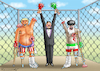 Cartoon: ZWEI GEWINNER (small) by marian kamensky tagged horm,hormus,desaster