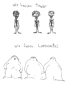 Cartoon: saturn und edeka (small) by till tagged slogans,dick,dünn,arm,reich