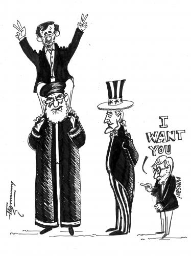 Cartoon: I WANT YOU (medium) by Thommy tagged iran,uncle,sam
