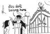 Cartoon: Neda  you dont belong here (small) by Thommy tagged iran neda