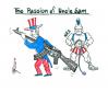 Cartoon: Passion of Uncle Sam not Christ (small) by Thommy tagged easter gun violence