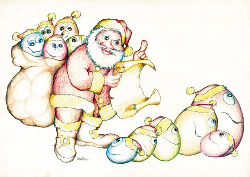 Cartoon: Santa8 (medium) by Krzyskow tagged xmas,christmas,weihnachten,santa,clause,weihnachtsmann,versprochen