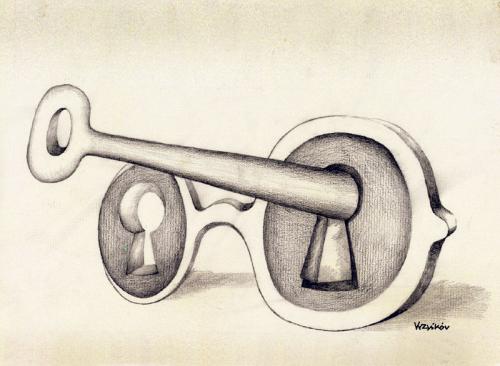 Cartoon: Spectacles (medium) by Krzyskow tagged cartoons,character,comic,designfrau,girl,illustration,line,love,man,mann,music,politics,sport,tiere