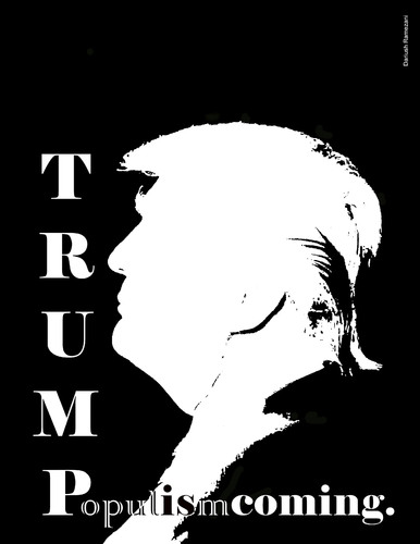Cartoon: Trump is coming... (medium) by dariush ramezani tagged trump,us,election,election2016,plitical,cartoon,illustration