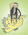Cartoon: Syria War (small) by dariush ramezani tagged war,syria,bashar