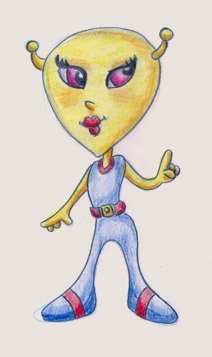 Cartoon: Zerta (medium) by kidcardona tagged animation,character,cartoon,space,comedy,tv,cable,aliens