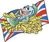Cartoon: Fish and chips (small) by kidcardona tagged food,fish,chips,fries,england
