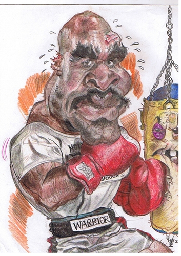 Cartoon: Evander Hollyfield (medium) by RoyCaricaturas tagged hollyfield,evander,boxing,cartoons