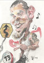Cartoon: Rene Perez Calle 13 (small) by RoyCaricaturas tagged music,calle13