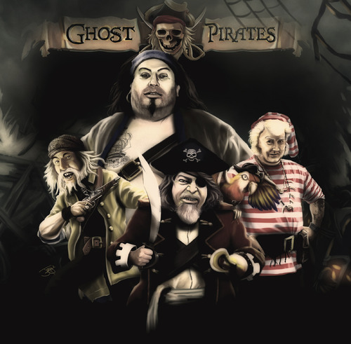 Cartoon: ghost pirates (medium) by juwecurfew tagged pirates