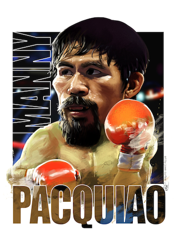 Cartoon: manny pacquiao (medium) by juwecurfew tagged manny,pacuiao,boxer
