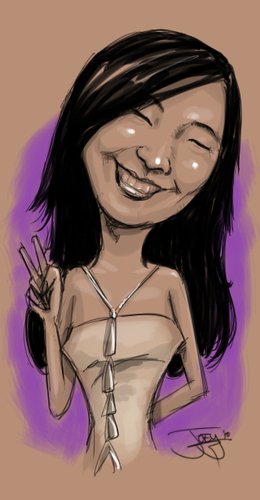 Cartoon: my cousin sab fast sketch (medium) by juwecurfew tagged bday,caricature