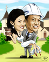 Cartoon: caricature wedding (small) by juwecurfew tagged weddings